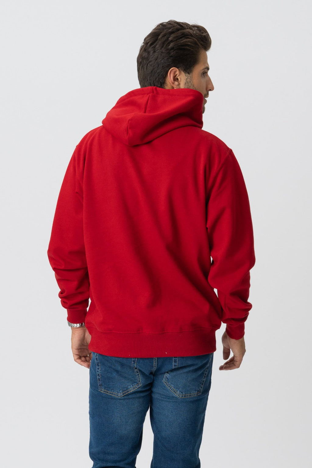 Sudadera con capucha básica - rojo