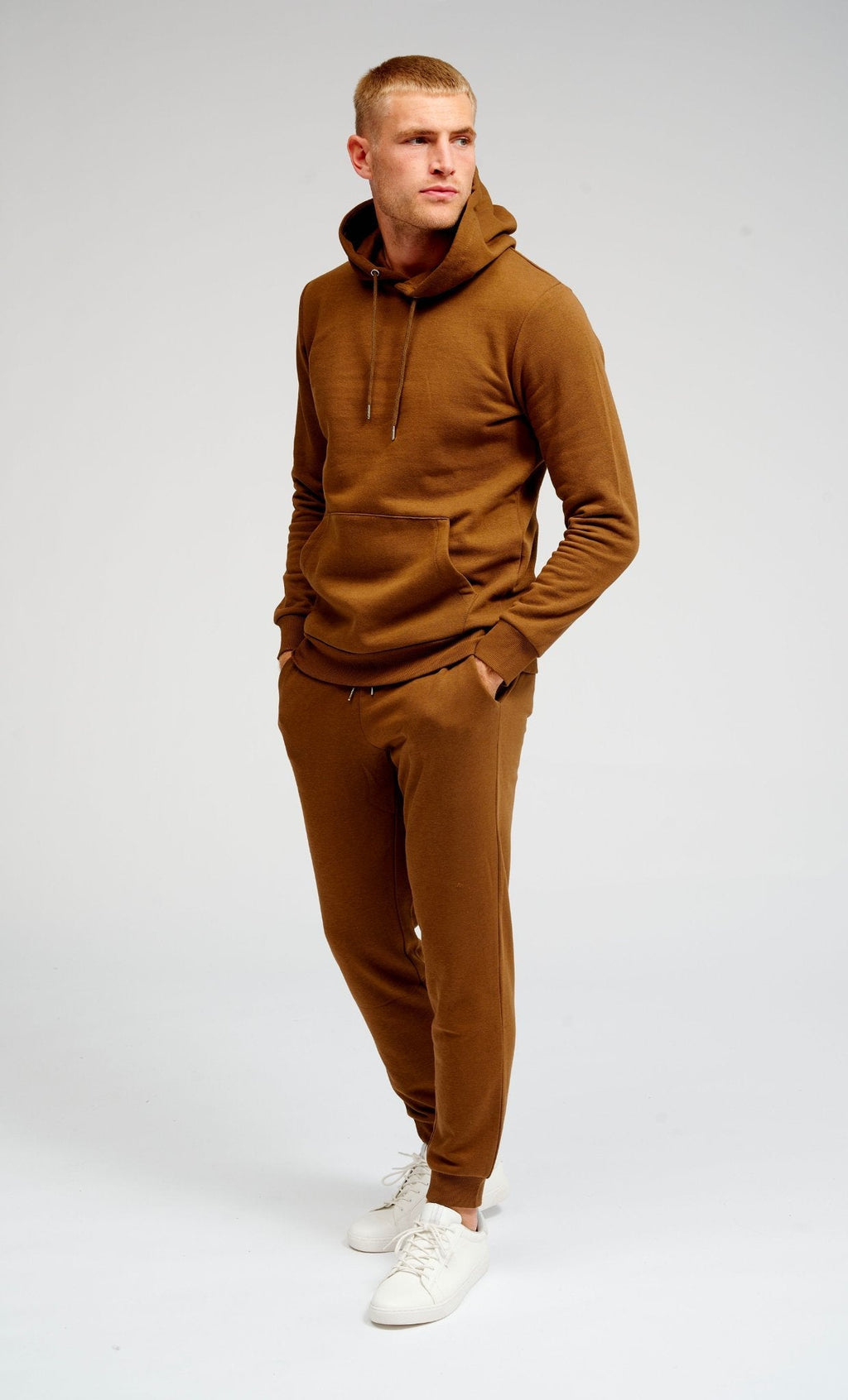 Basic Sweatsuit with Hoodie (Brown) - Package Deal