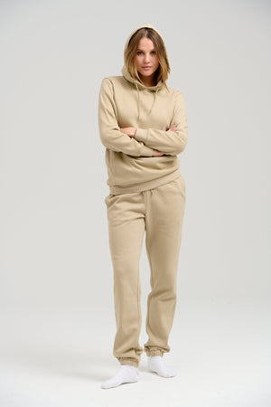 Basic SweatSuit with Holdie (Dark Beige) - Paquete (mujeres)