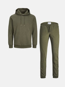 Basic Sweatsuit with Hoodie (Dark Green) - Package Deal