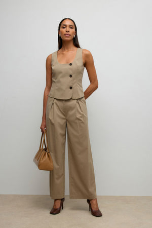 Pantalón ancho Ayah Hw - Dune Melange