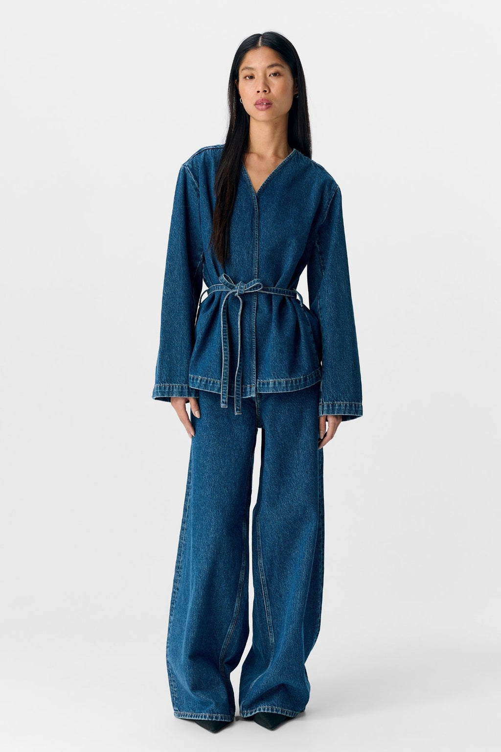 Mallie Blazer - Media Blue Denim