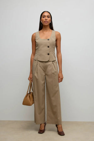 Chaleco Ayah con cuello en U - Dune Melange