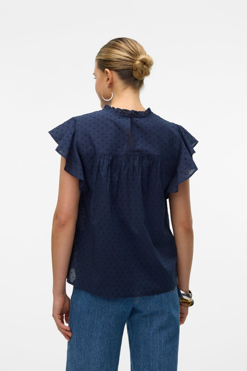 Top de encaje Trine - Blazer azul marino