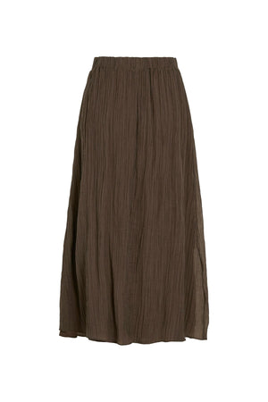 Falda midi Danira - Negro pizarra