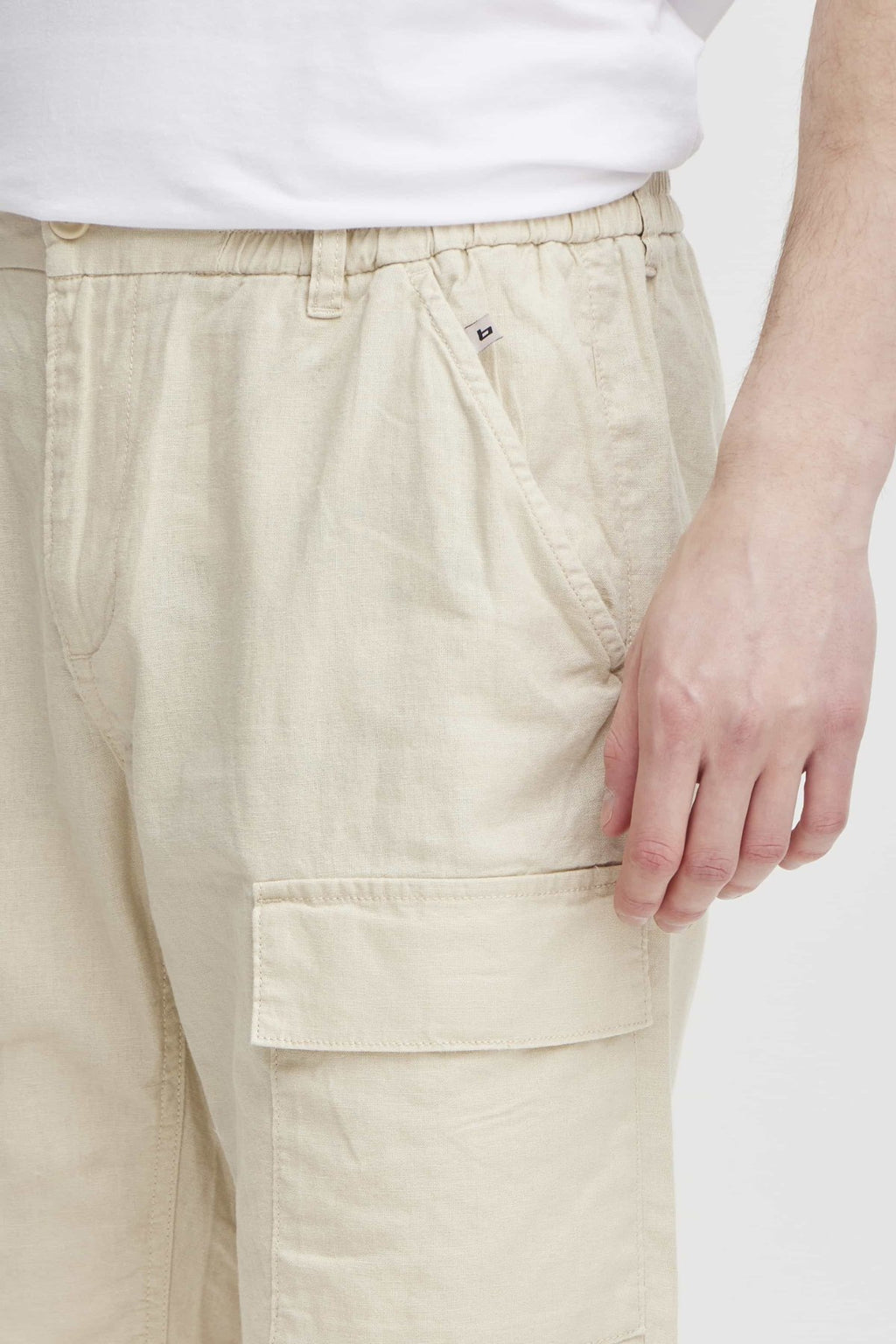Lino Cargo Shorts - Gris ostra