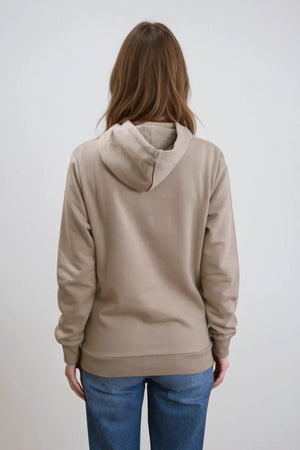 Boyfriend Sweat Soodie - Beige oscuro