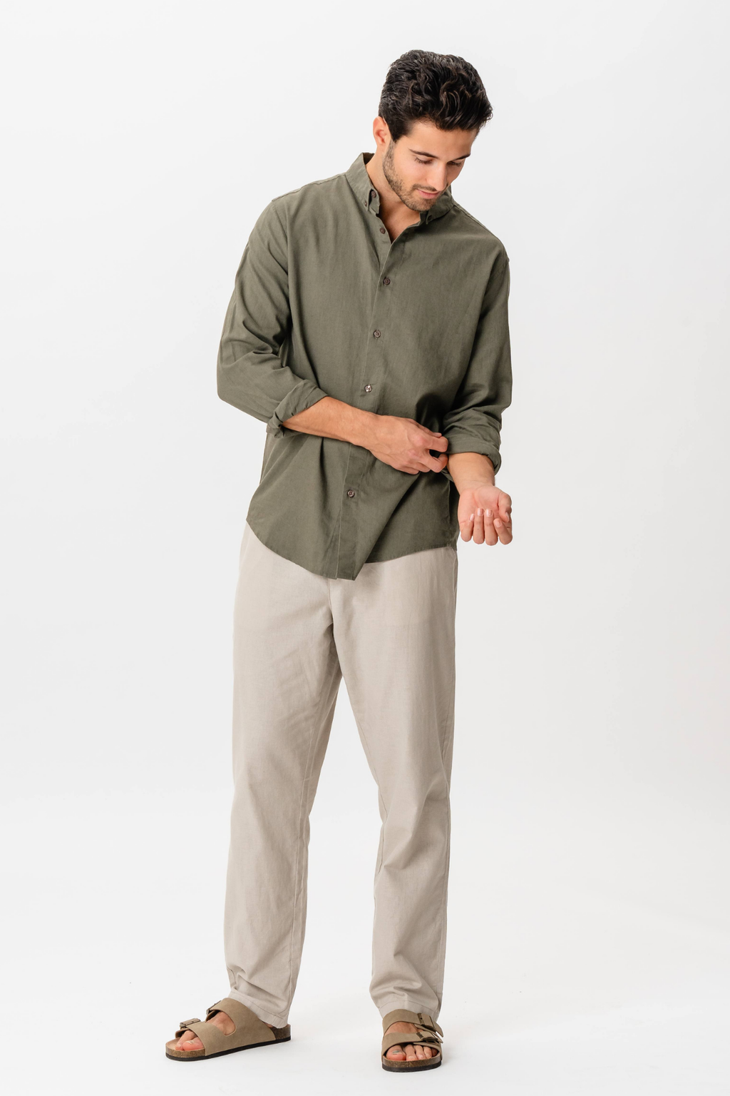 Camisa de lino - Ejército