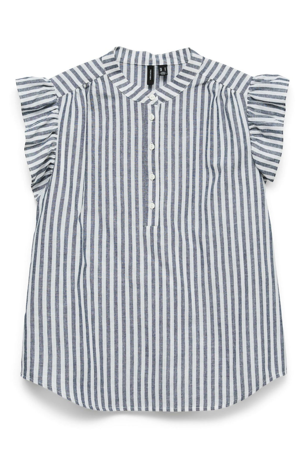 Top con volantes Selma - Blazer azul marino - Blanco nieve