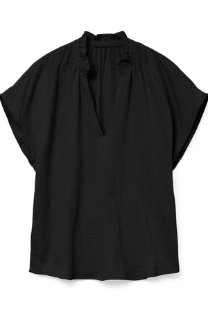 Top Natali con cuello en V - Negro