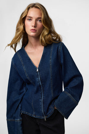 Camisa Vaquera Flora - Vaquero Azul Oscuro