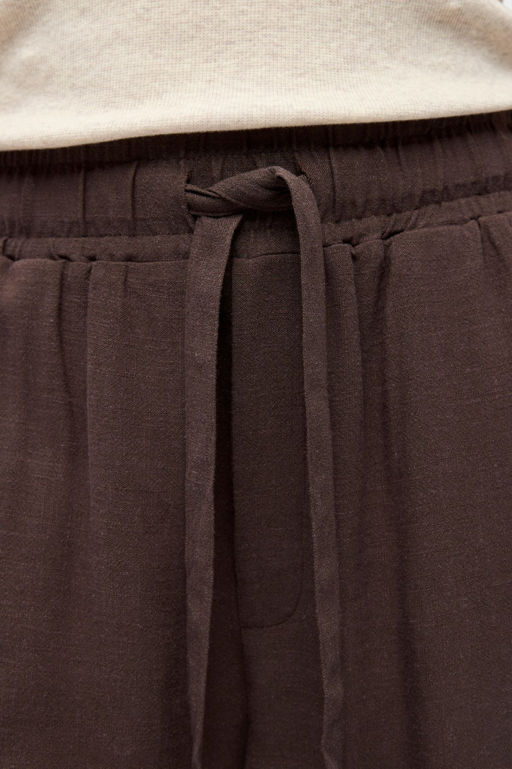 Sanne Wide Shorts - Seal Brown