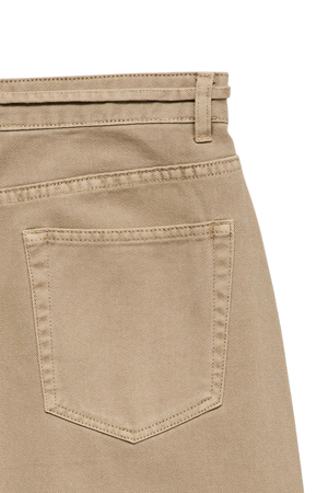 Vaqueros Wien con cinturón ancho - Silver Mink