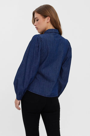 Camisa de mezclilla nily - mezclilla azul oscuro