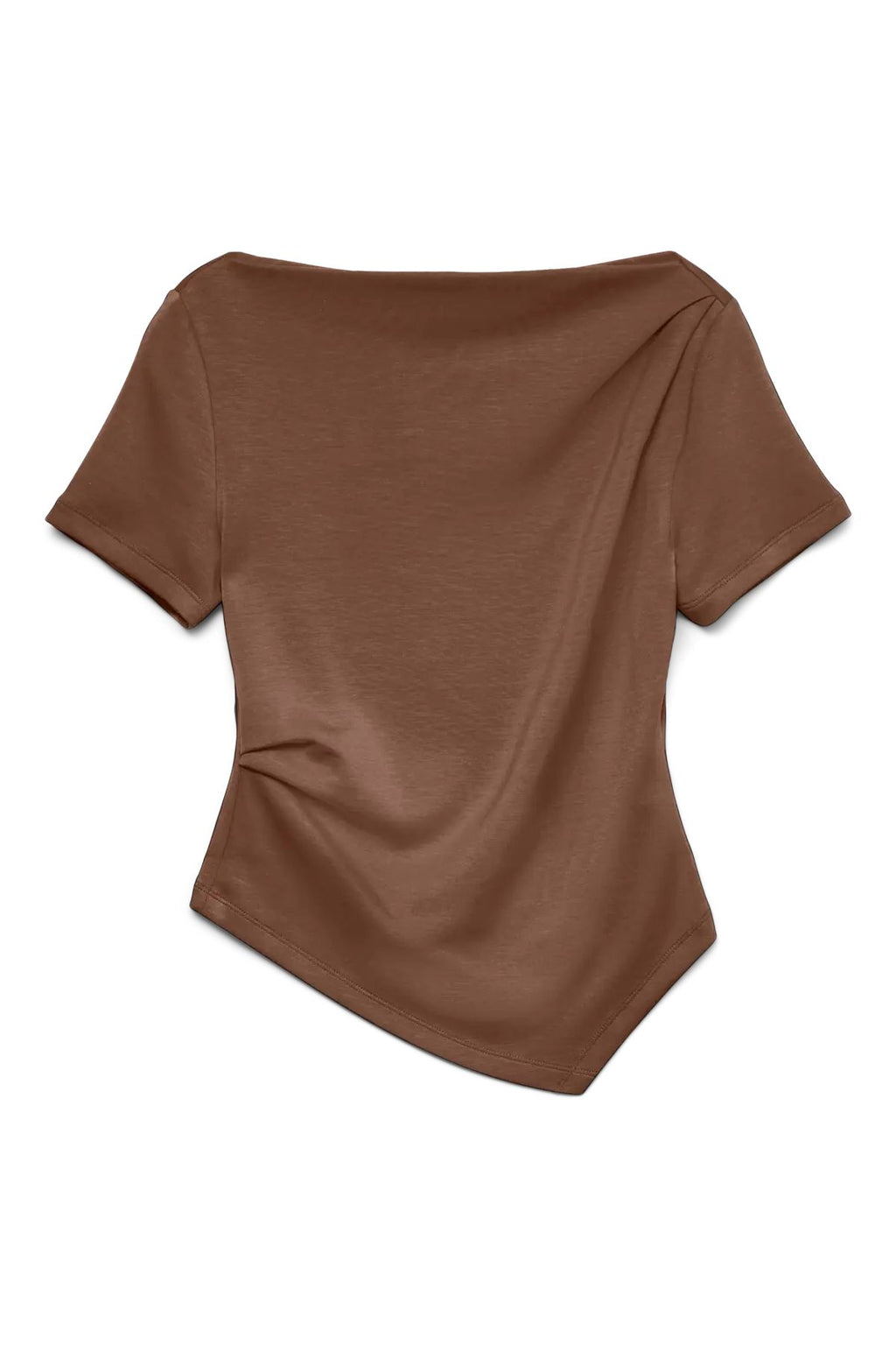 Top corto Mille con cuello barco - Marrón