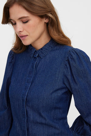 Camisa de mezclilla nily - mezclilla azul oscuro