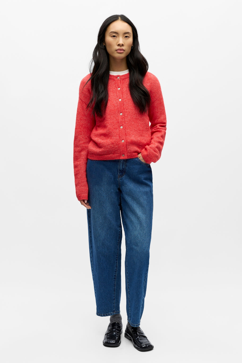 Agate Knit Cardigan - Poinsettia Melange