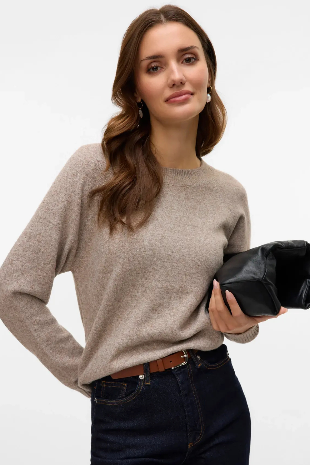 Blusa Doffy con cuello redondo - Moon Rock Melange