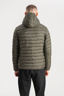 Hooded Light Puffer Jacket - Olive