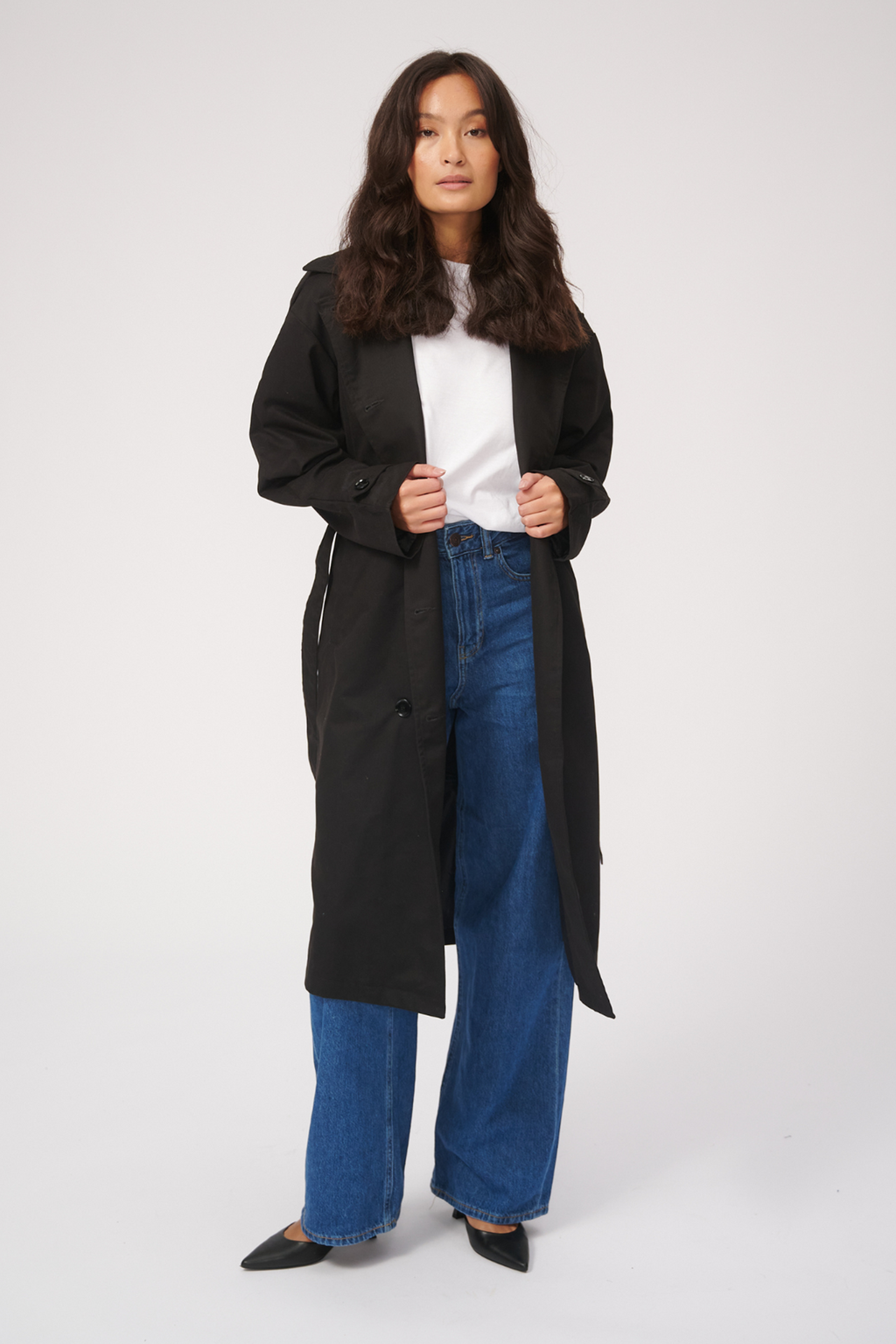 Linea trenchcoat - Sort