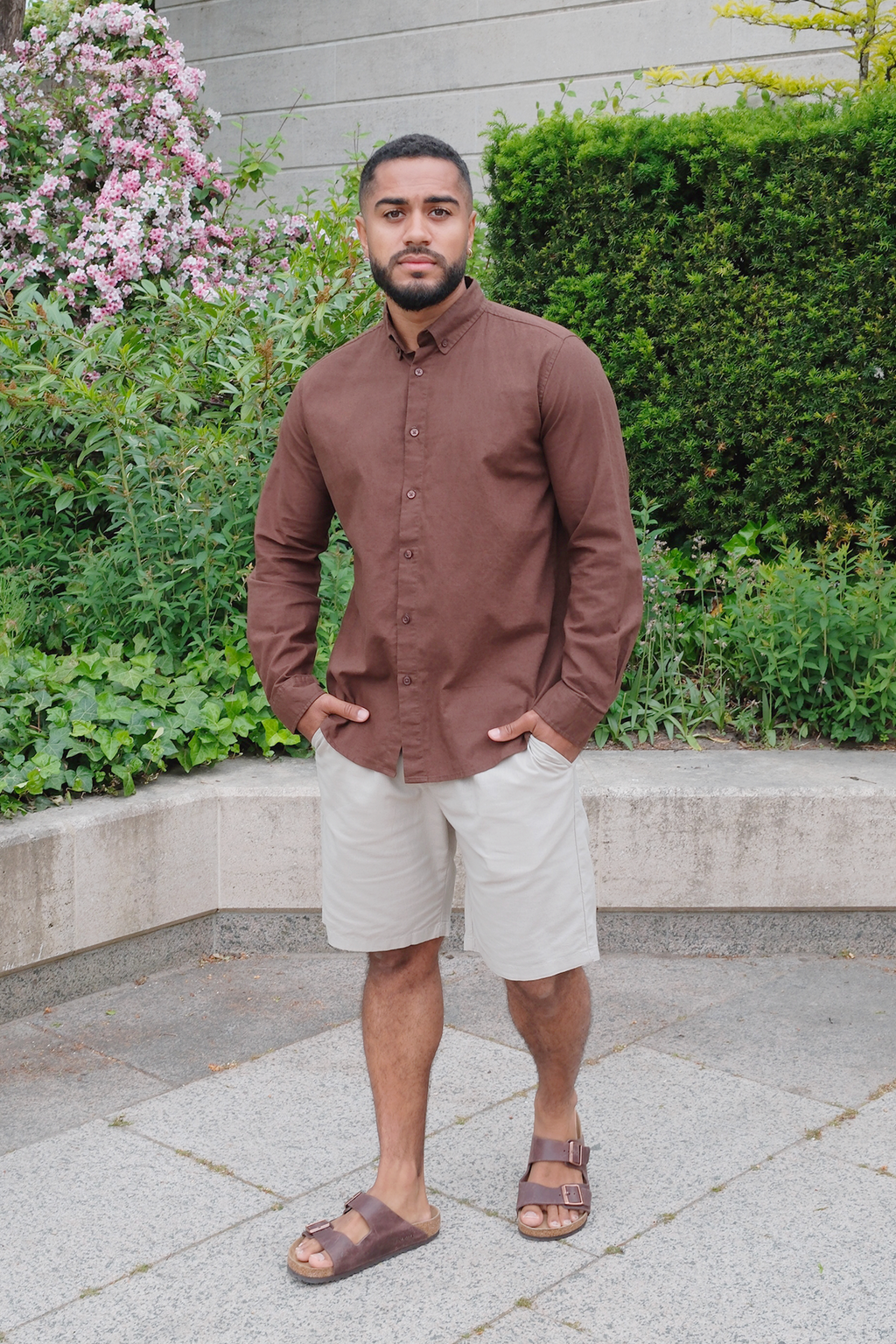 Camisa de lino - Café