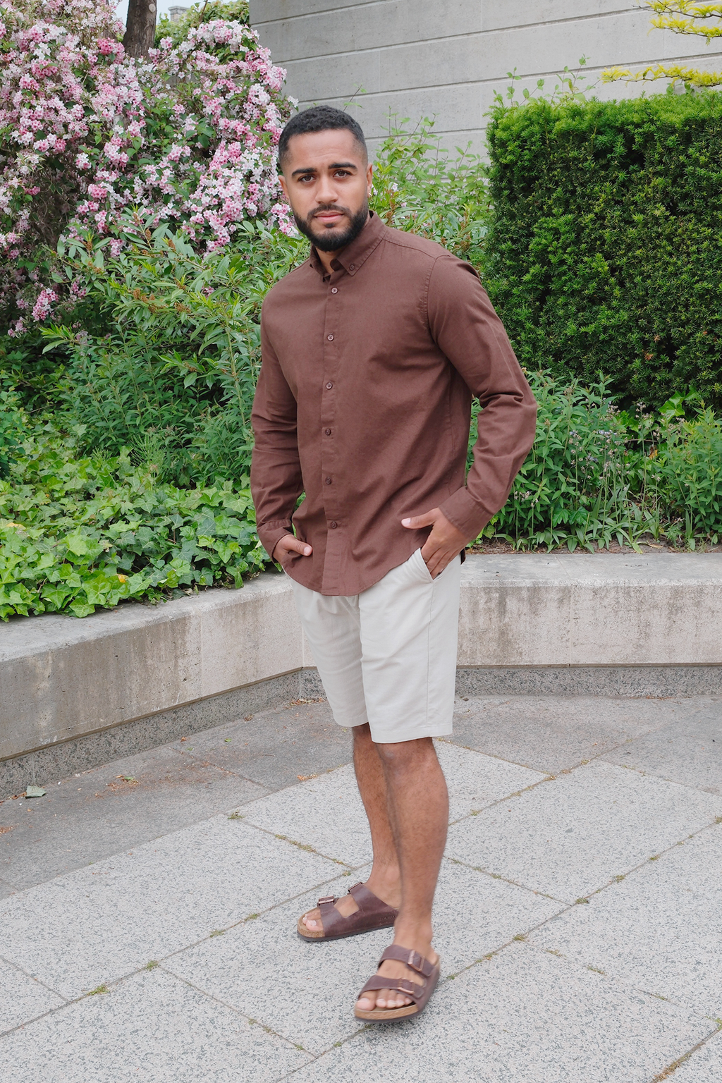 Camisa de lino - Café