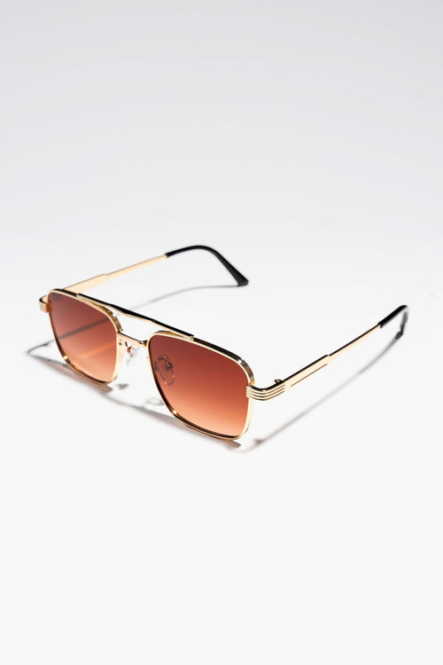 Mason Sunglasses - Gold/Brown - TeeShoppen Group™ - Accessories - TeeShoppen