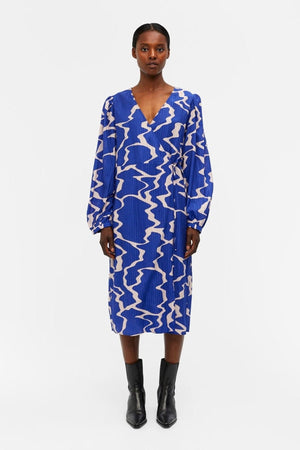 Vanja Wrap Kjole - Clematis azul