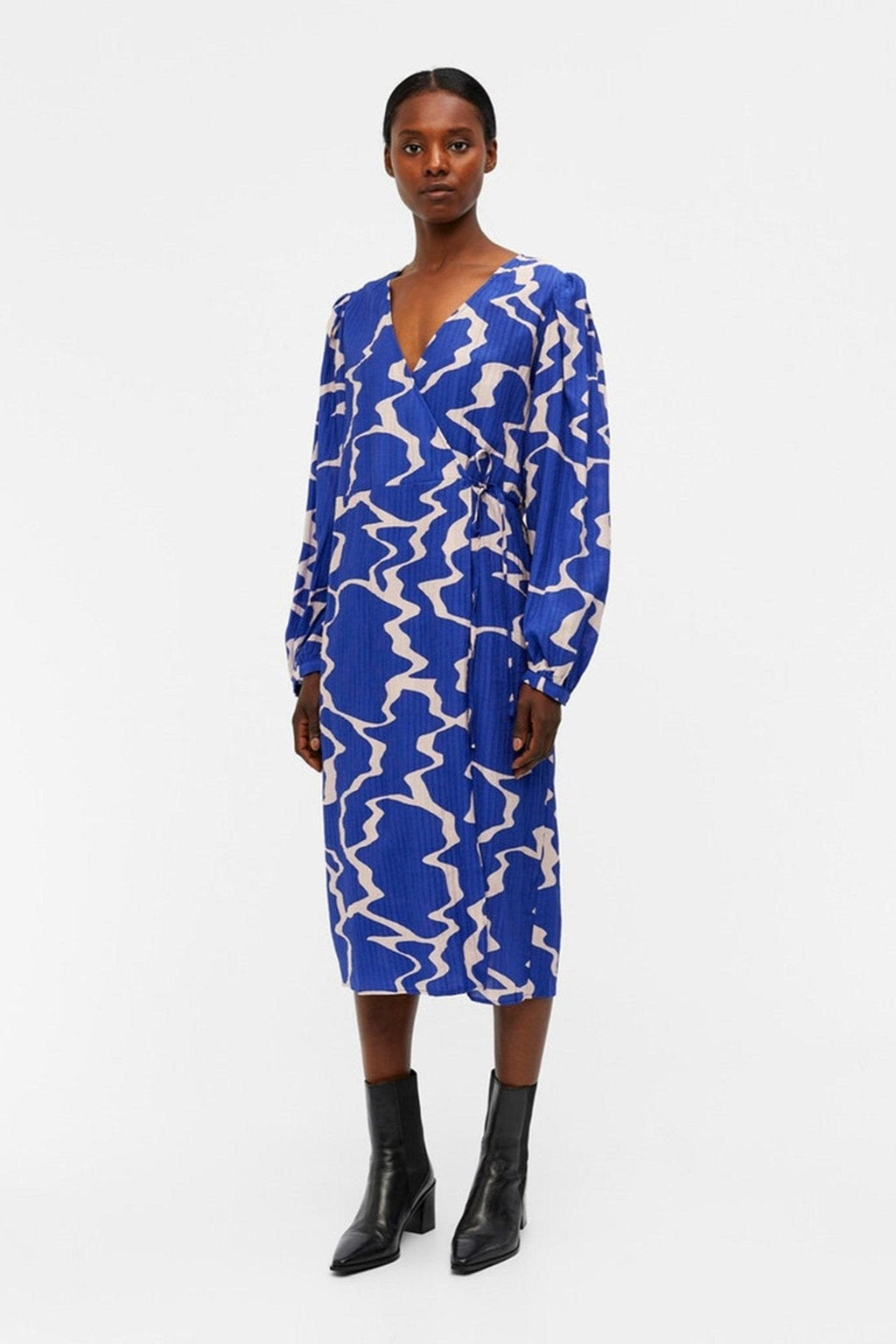 Vanja Wrap Kjole - Clematis azul