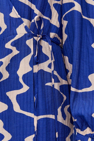 Vanja Wrap Kjole - Clematis azul