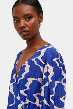 Vanja Wrap Kjole - Clematis azul