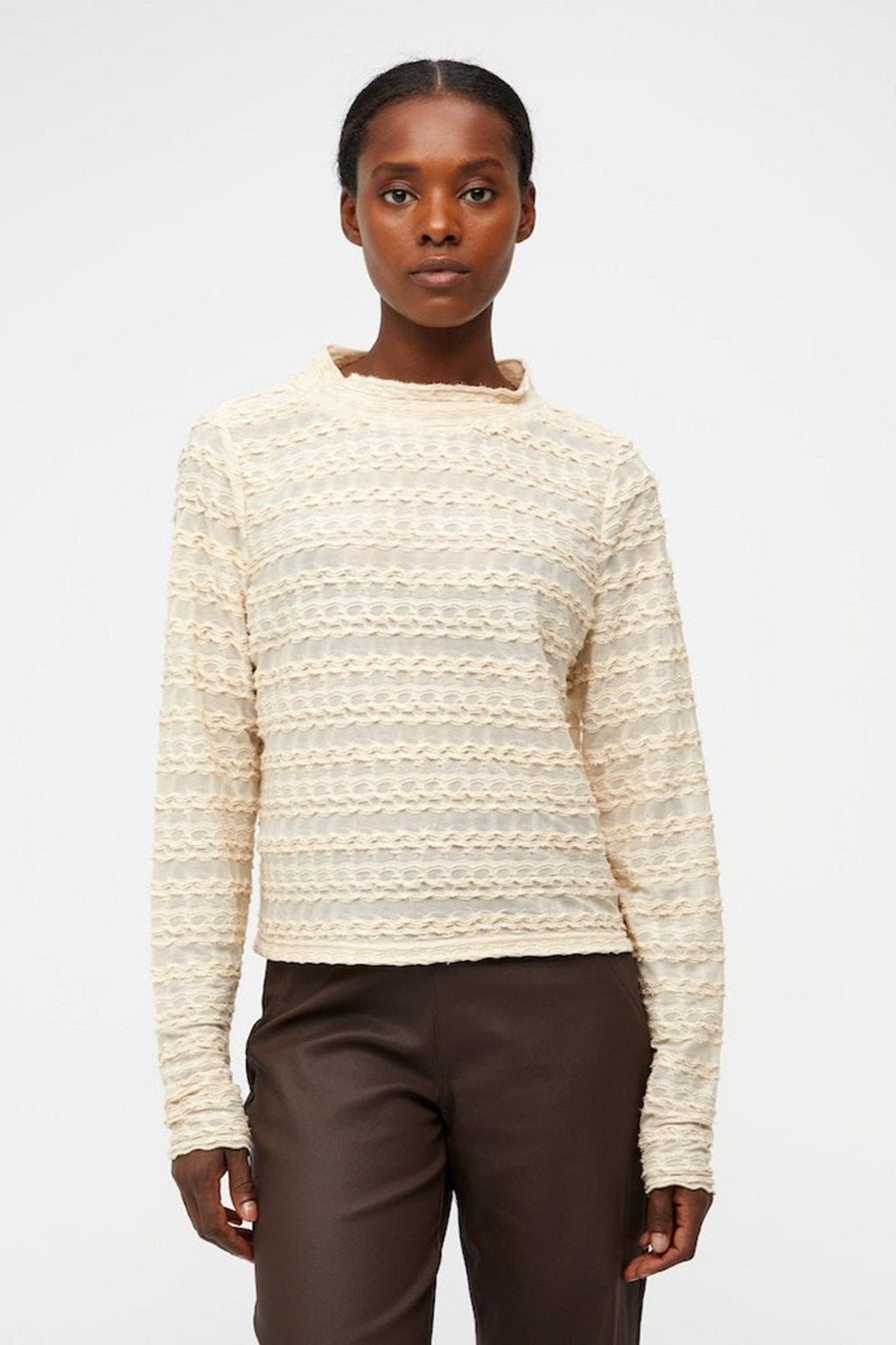 RUNA LANGærmet Blusa - Sandshell