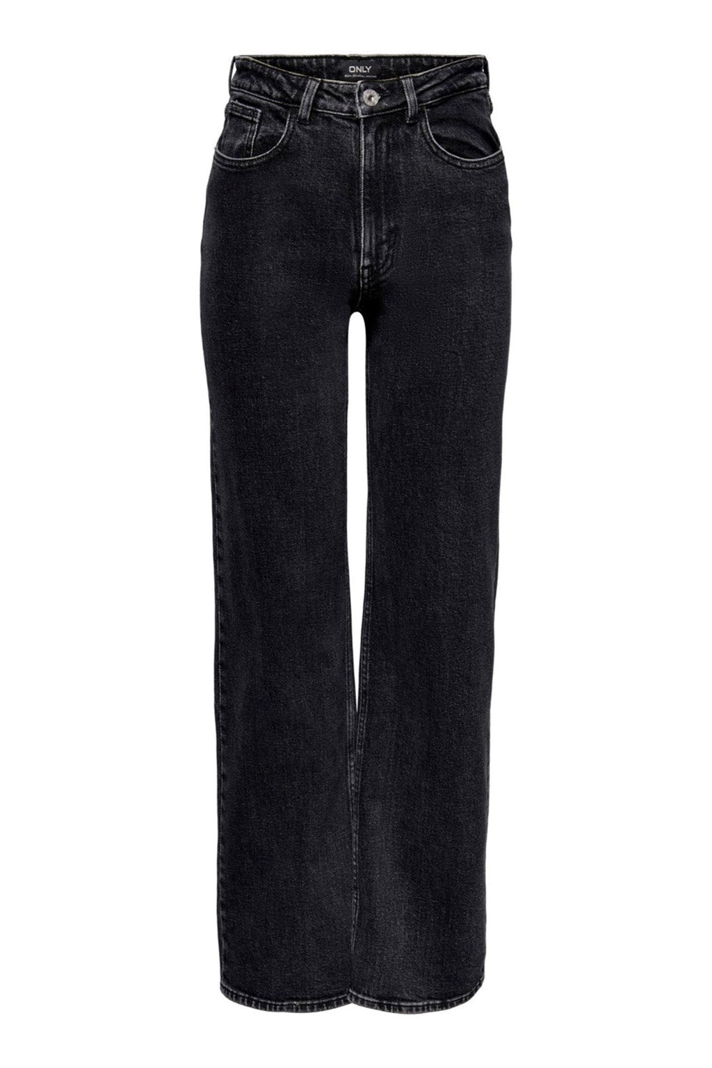 Jeans jugosos (pierna ancha) - denim negro