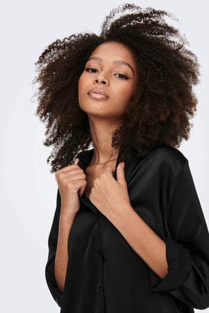 Vestido Victoria Satin - Negro