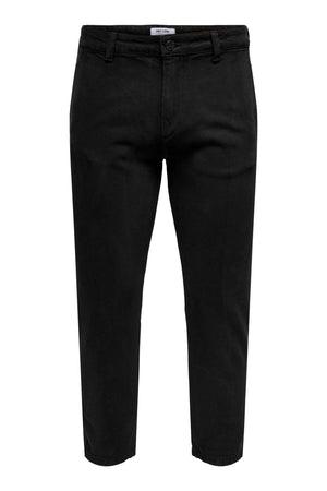Pantalones de sarga de chino avi beam - negro