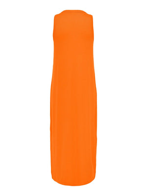 Line Summer Dress - Persimmon Orange