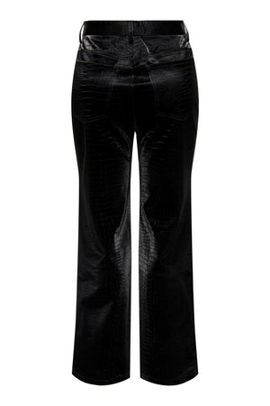 Alma Croco Pants - Negro