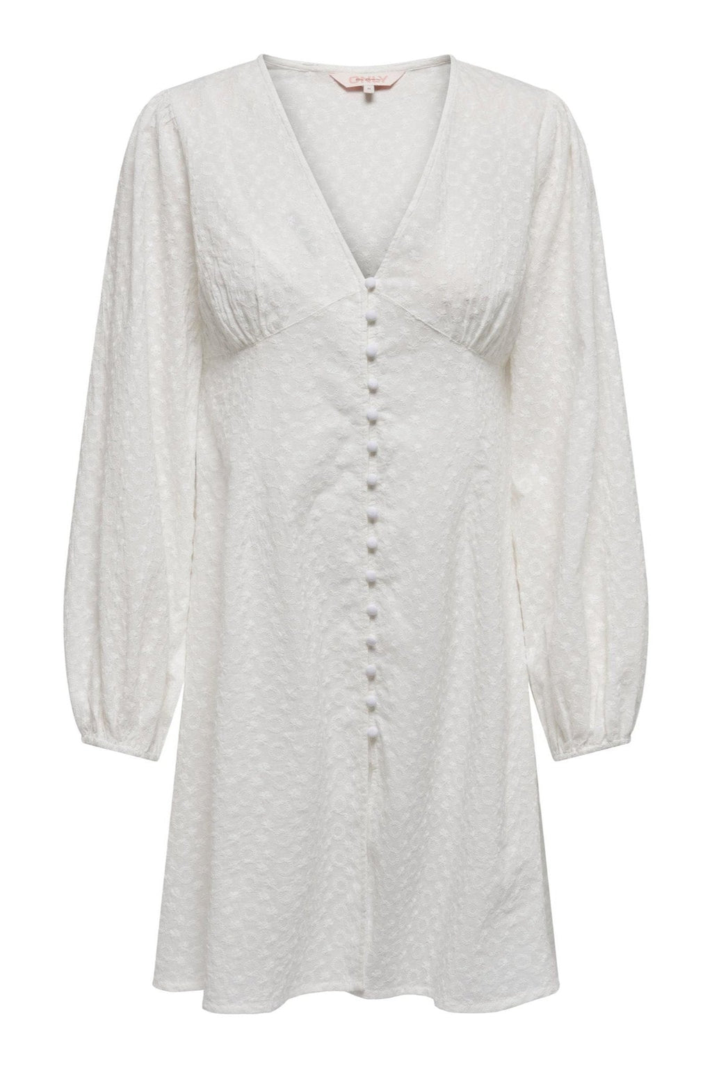 Freya V -Neck Kjole - Cloud Dancer