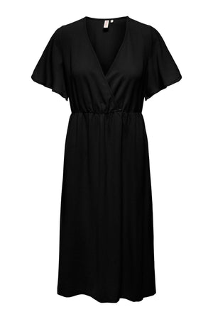 Mette Wrap Maxi Kjole - Sort