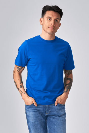 Camiseta básica orgánica - Azul