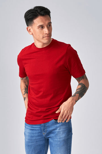 Camiseta básica orgánica - rojo