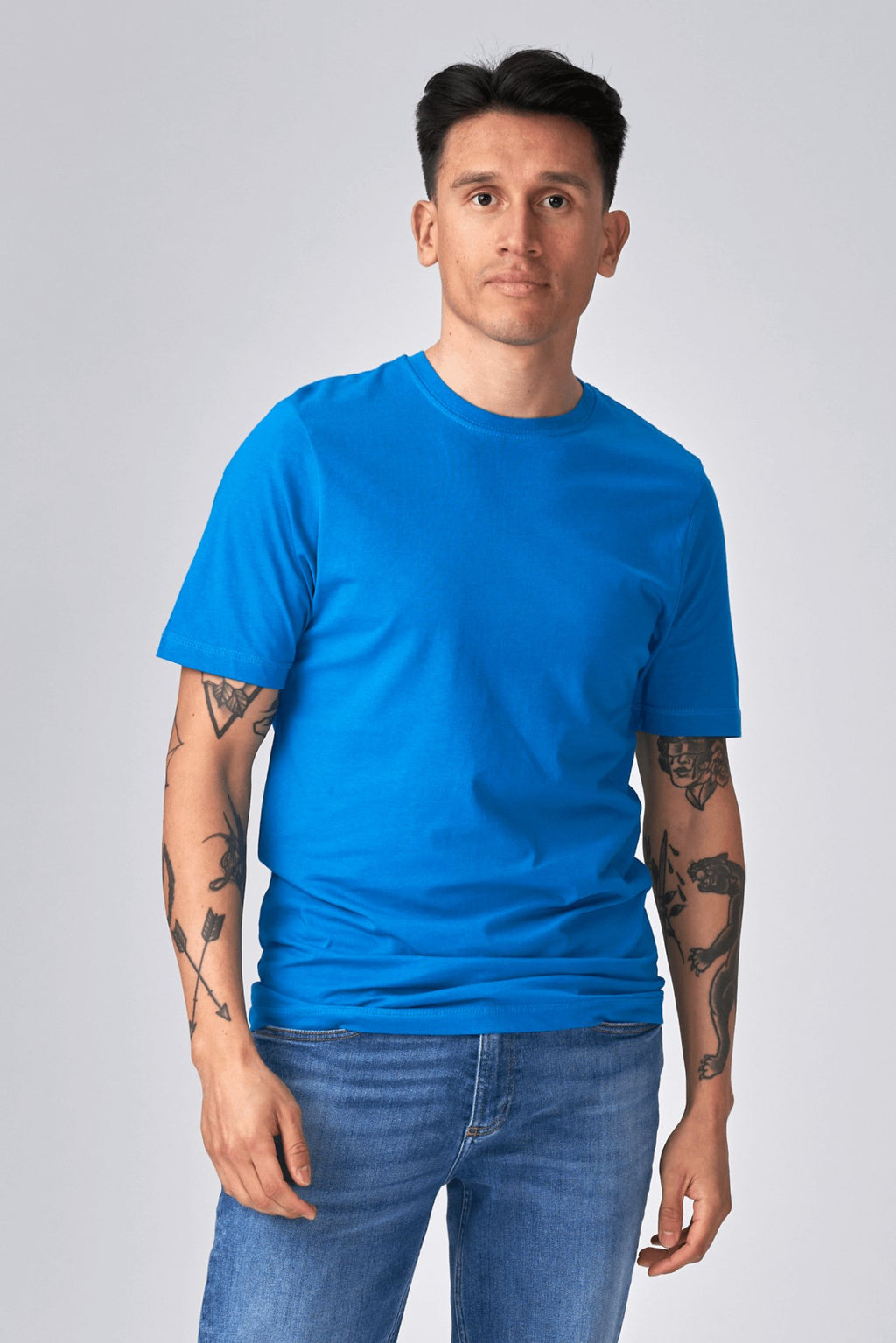 Camiseta básica orgánica - azul turquesa