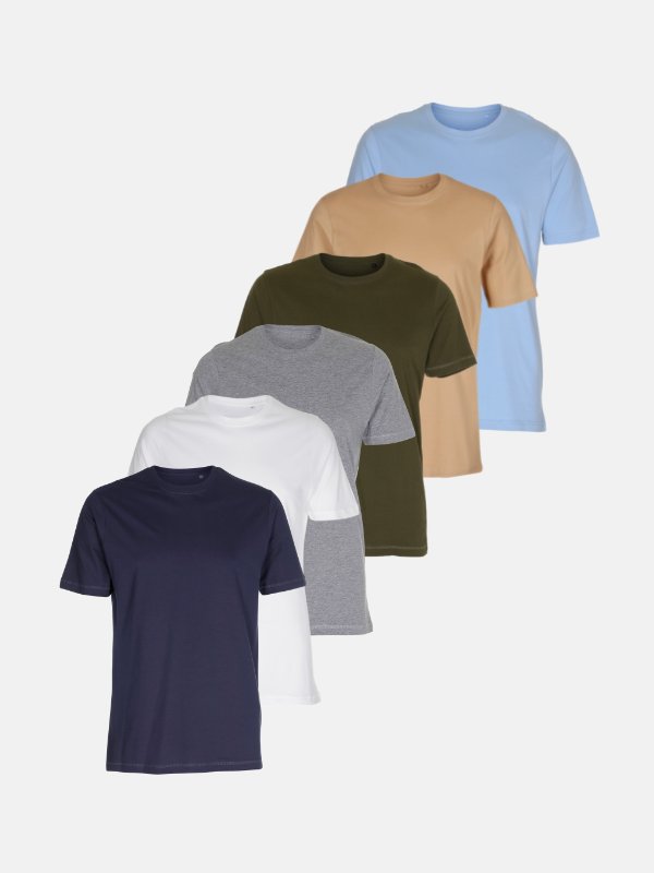 Orgánico Basic Camisetas: paquete (6 pcs)