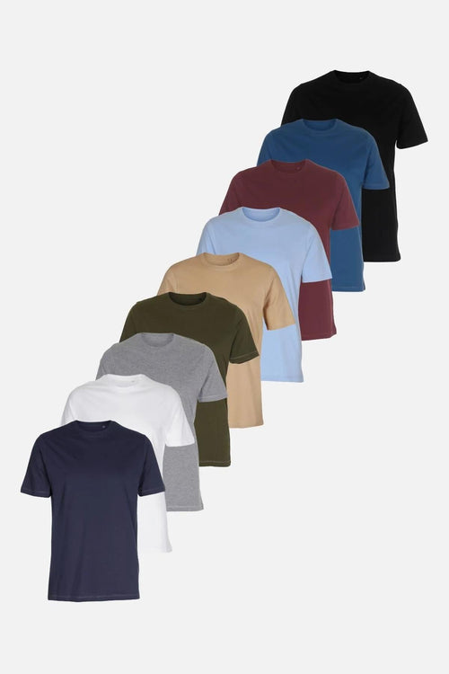 Organic Basic T-Shirts – Package Deal (9 pcs.) - TeeShoppen Group™ - T-shirt - TeeShoppen