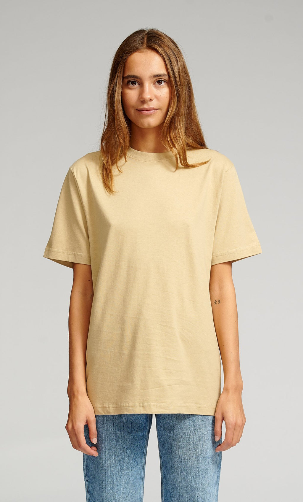 Camiseta de gran tamaño - beige