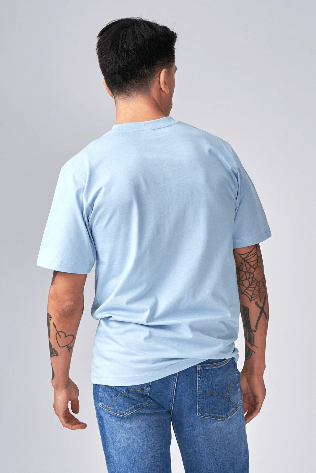 Camiseta de gran tamaño - Azul claro