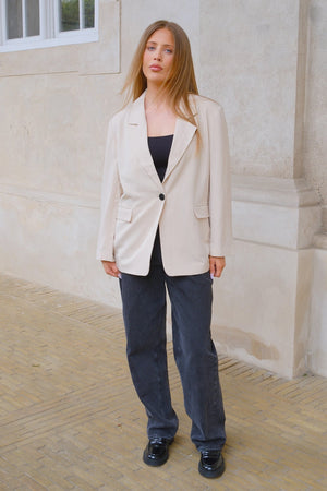 Blazer de gran tamaño - Beige
