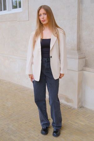 Blazer de gran tamaño - Beige