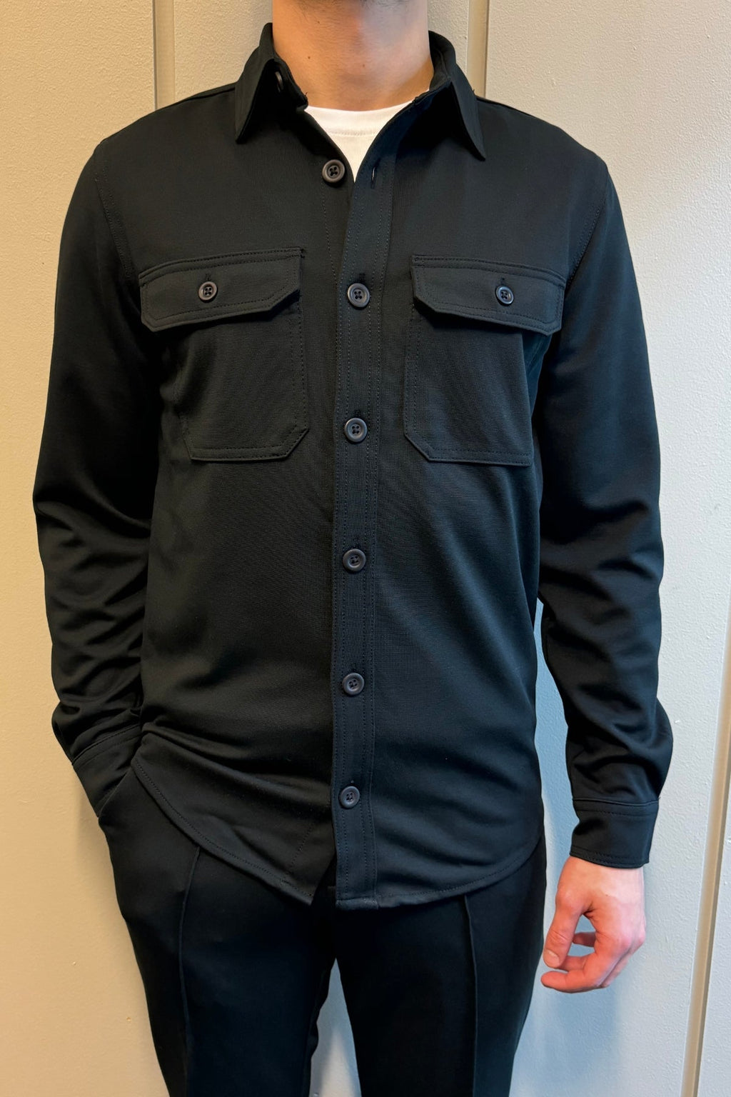 Performance Regular Overshirt - Negro