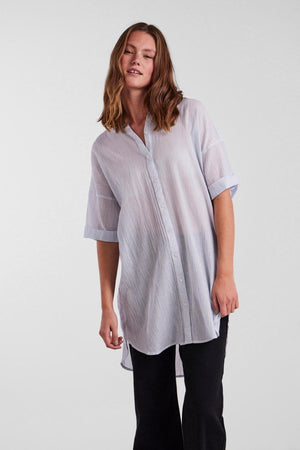 Terra Lang Skjorte - Kentucky Blue